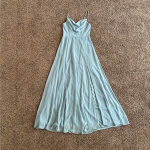 David’s Bridal Dusty Blue Dress